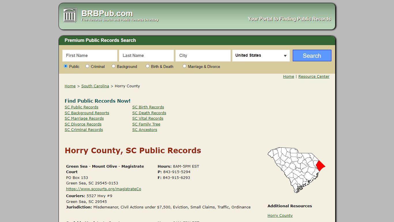Horry County Public Records | Search South Carolina ...